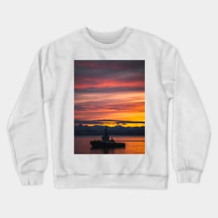 Sunset in Prince William Sound, Alaska Crewneck Sweatshirt